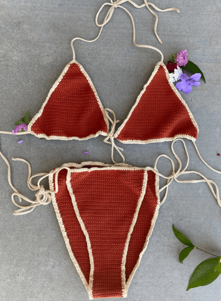 Crochet Bikini Pattern PDF | Easy Bikini Top and Bottom Swimwear Pattern