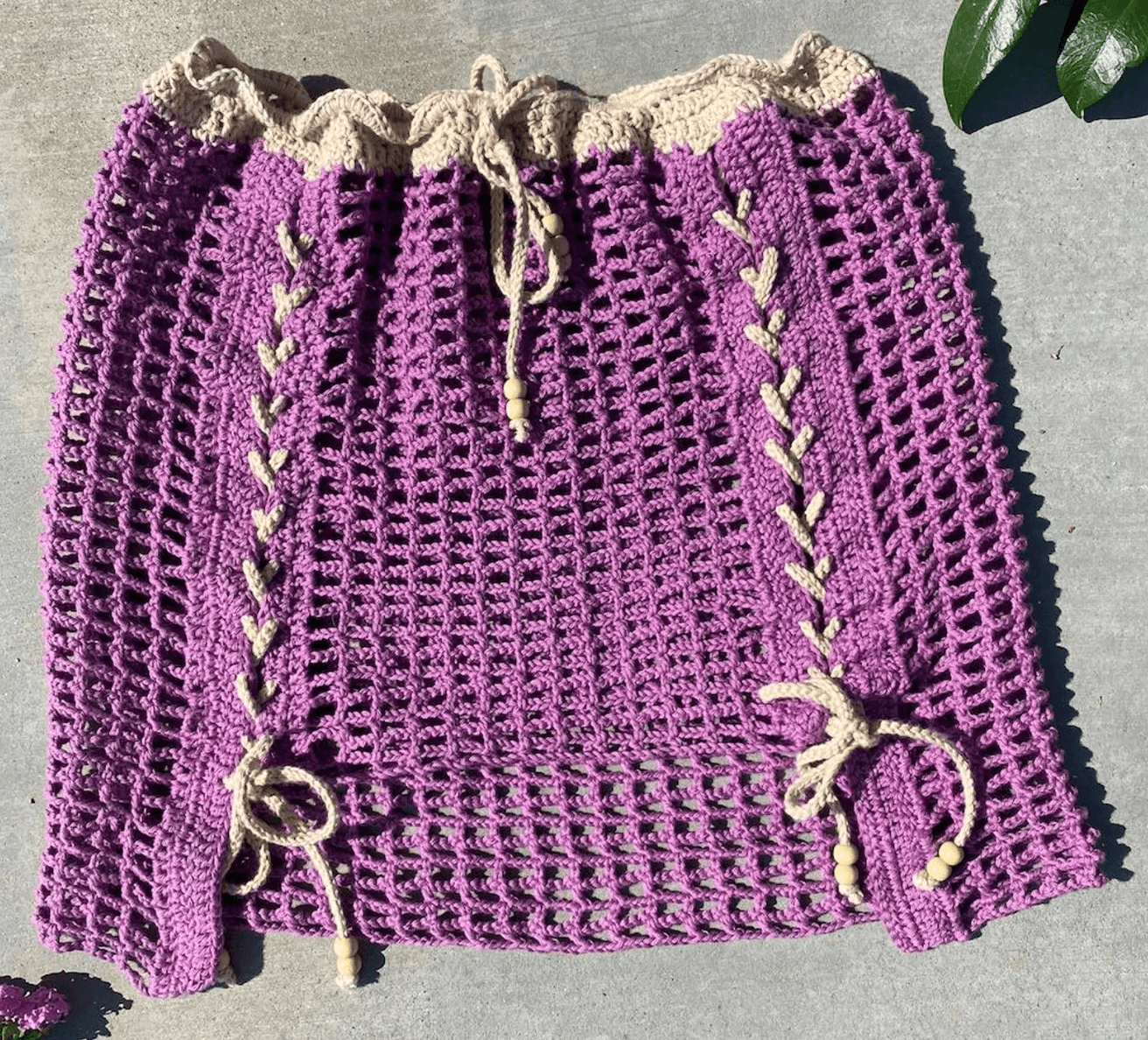 Easy Mesh Crochet Cover-Up Skirt Pattern PDF | Summer Beach Skirt Digital Download
